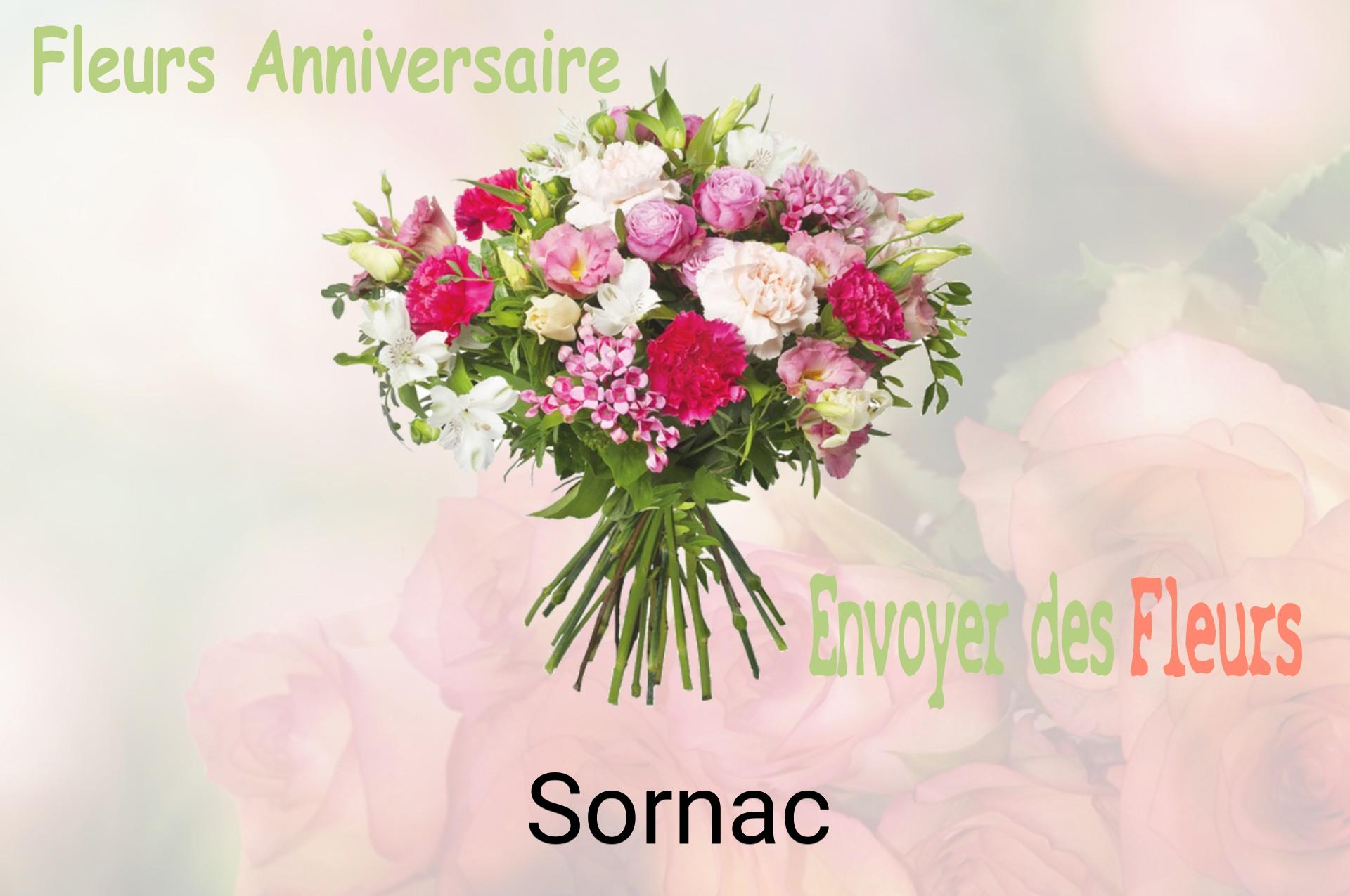 Bouquet de fleurs d’anniversaire livré à Sornac